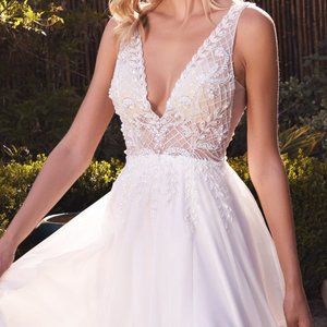 NEW OFF WHITE WEDDING EVENING PARTY SUMMER A-LINE BRIDAL GOWN CDTY12